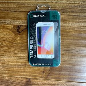 Tempered glass screen protector for iPhone 8 plus, 7 plus, or 6 plus